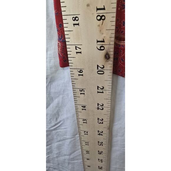 Lauren Jeans Co. Ralph Lauren‎ Womens 14 Capri Pants Red Paisley Preppy Western - Picture 5 of 6